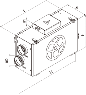 Blauberg KOMFORT Ultra 250-H ME - Dimensions