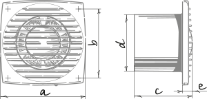 Vents Bravo 100 H - Dimensions