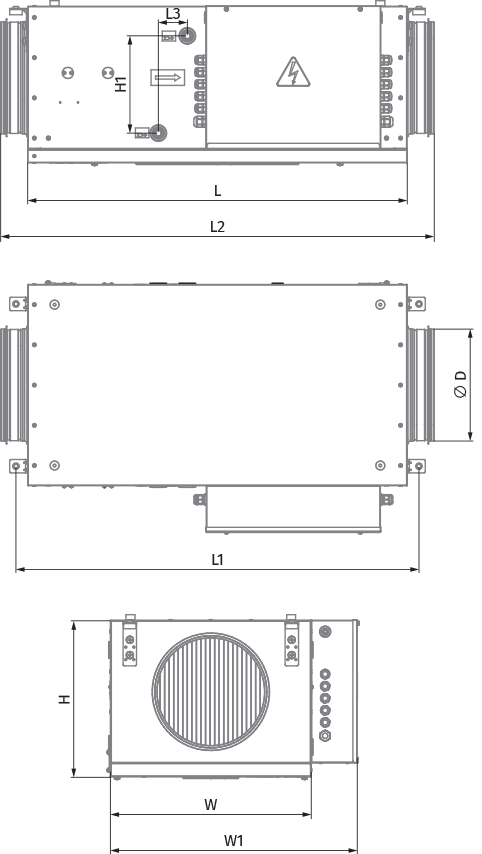 Blauberg Blaubox EC MW 700 S31 - Dimensions