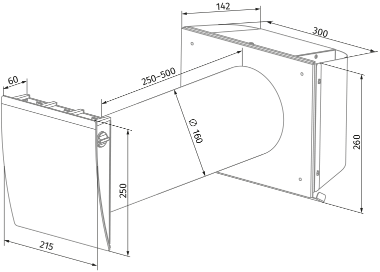 Blauberg Vento Eco Komfort S - Dimensions