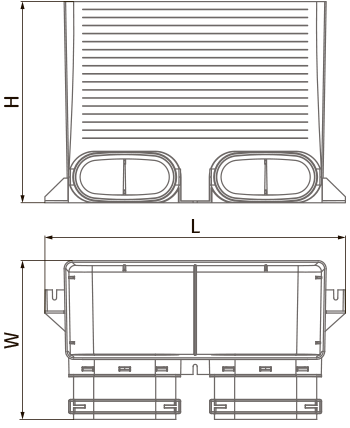 Vents BlauFast OPF 300x100/52x2 - Dimensions