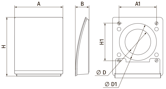 Blauberg AH-11 black 100 - Dimensions