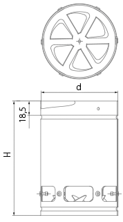 Vents DWP2 160 - Dimensions