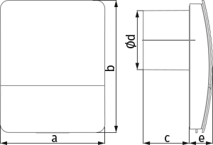 Vents Cabrio Base V2 100 H - Dimensions