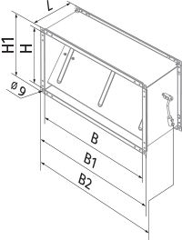 Vents VRVS 50x30 - Dimensions