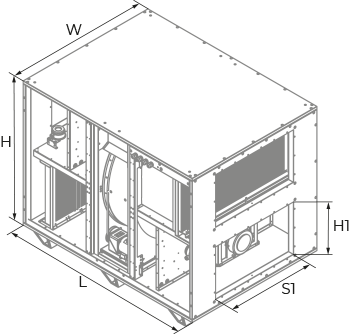 Vents BlauAIR RH 1200 - Dimensions