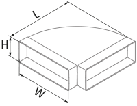 Vents BlauPlast FKB 204×60 - Dimensions