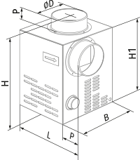 Vents Kamin-ER 150 max - Dimensions