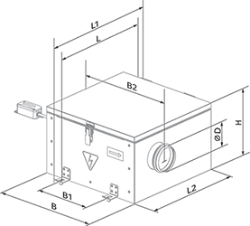 Vents ISO-RF EC 160 - Dimensions