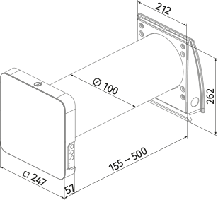 Vents VENTO inHome mini W M - Dimensions