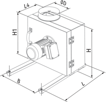 Вентс Iso-K 160 4E - Размеры