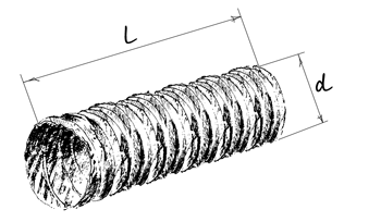 Vents BlauFlex PVC/82/3 - Dimensions