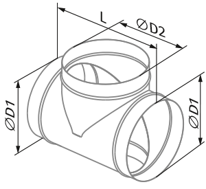 Blauberg TSM-90° 150 - Dimensions