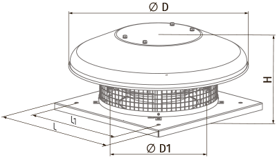 Vents Tower-HC 310 4D A - Dimensions