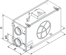 Vents KOMFORT Ultra L 250-H S1 - Dimensions