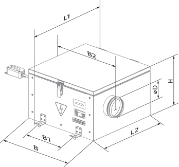 Vents ISO-RB EC 450 - Dimensions