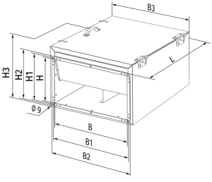 Vents Box-I 50x30 4E - Dimensions