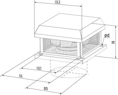 Vents Tower-H EC 355 - Dimensions