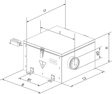 Vents Iso-RB 125  - Dimensions