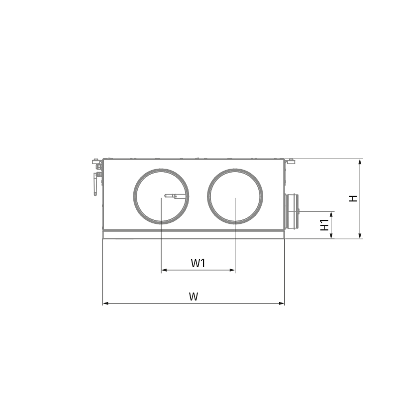 Blauberg KOMFORT Roto EC DE 351-E R S21 - Dimensions