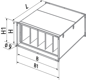 Vents KFBT 70x40 F7 - Dimensions