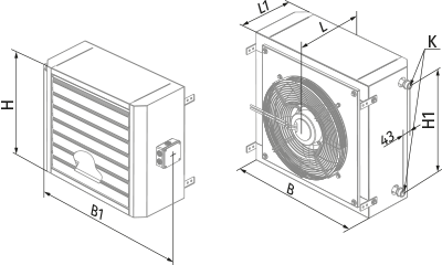 Vents ALB-25 - Dimensions