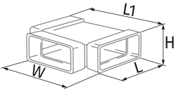 Vents BlauPlast FKT 204x60 - Dimensions