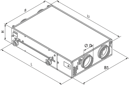 Vents KOMFORT EC DBW 550 L S21 DTV - Dimensions