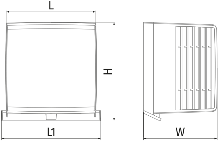 Blauberg AH-17 160 - Dimensions