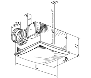 Вентс Box-D 100 L - Размеры