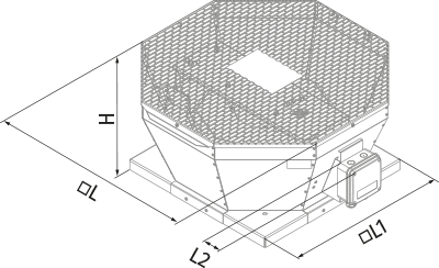 Vents Tower-V EC 500 - Dimensions