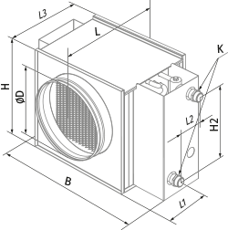 Вентс WKH 125-2 - Размеры