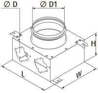 Vents BlauFast SR 125/75x2 01 - Dimensions