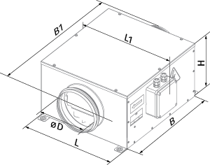 Вентс Iso-B EC 100  - Размеры