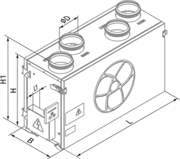 Vents KOMFORT Ultra S 250-H S1 - Dimensions