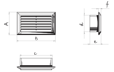 Вентс Decor 86x230/220x55 - Размеры