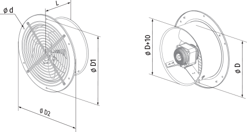 Vents Axis-QRA 315 - Dimensions