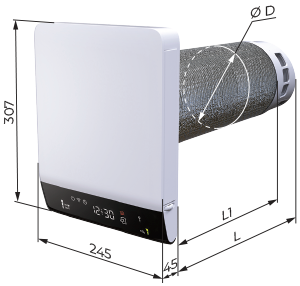 Vents Freshpoint Eco 160-Е L1 - Dimensions