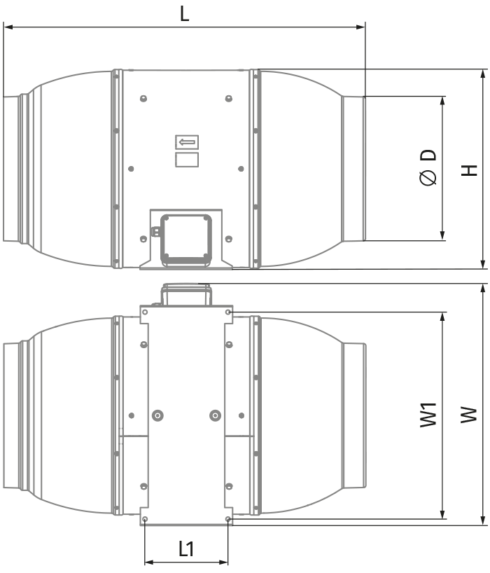 Blauberg Iso-Mix EC 315 - Размеры