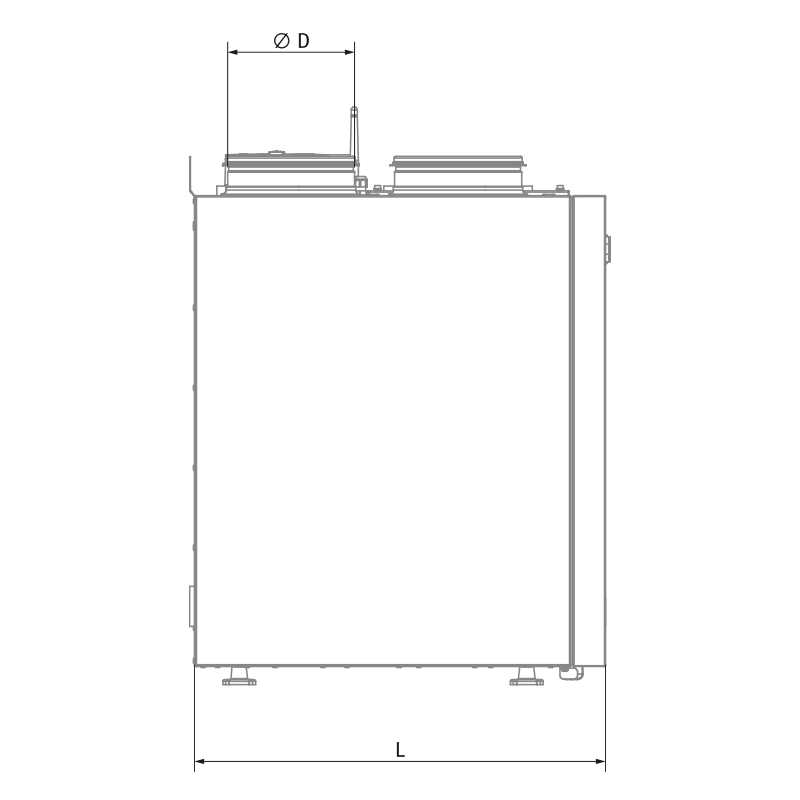Blauberg KOMFORT Roto EC SE 281-E L S21 - Dimensions