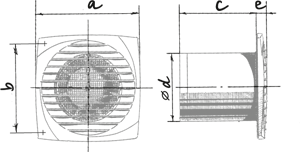 Vents Line 120 H - Dimensions