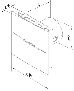 Vents Sileo Design 100 T - Dimensions