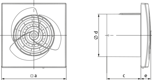 Vents Trio One 100 S - Dimensions