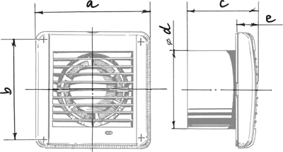 Вентс Aero 150 ST - Размеры