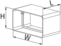 Vents BlauPlast FKVK 204x60 - Dimensions