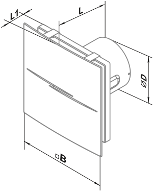 Blauberg Sileo Design DC 100 H - Dimensions