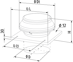 Vents Tower-AM 250 - Dimensions