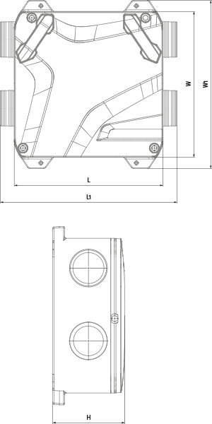 Vents Reneo-Fit D 100 S14 - Dimensions