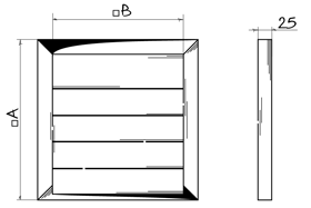 Vents GM 835 - Dimensions