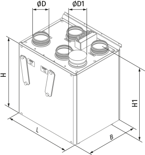 Vents KOMFORT Roto EC SE 280 S21 - Dimensions